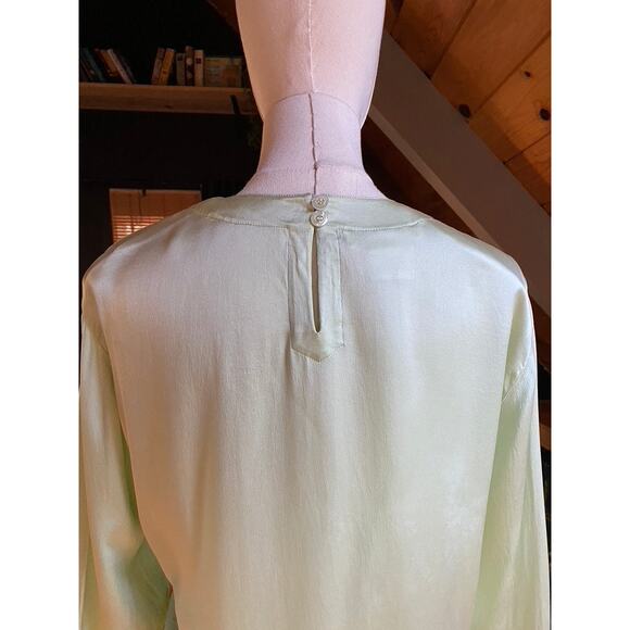 Escada Silk Blouse Green Vintage - Picture 5 of 6